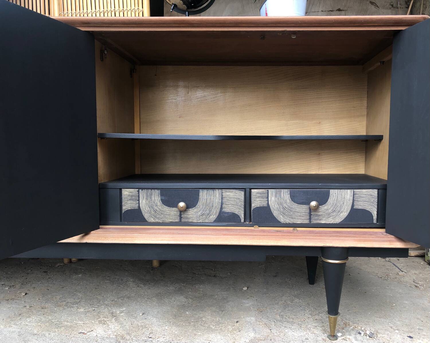 Black vintage sideboard
