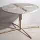 Antique white round outdoor table (c.1930)