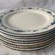 Lot of 8 flat plates and 8 hollow plates in ancient blue salins earthenware