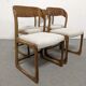 Série de 4 chaises traineau Baumann des années 60/70