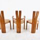 Set of 5 Brutalist dining chairs by Vamdrup Stolefabrik, 1960s