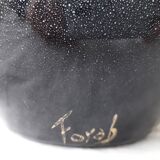 Black ceramic vase Forah