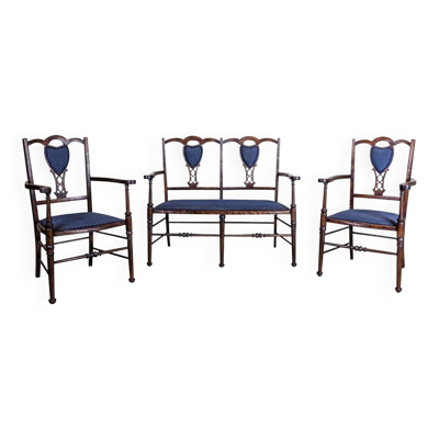 Ensemble de salon vintage, années 1920, ensemble de 3 pièces