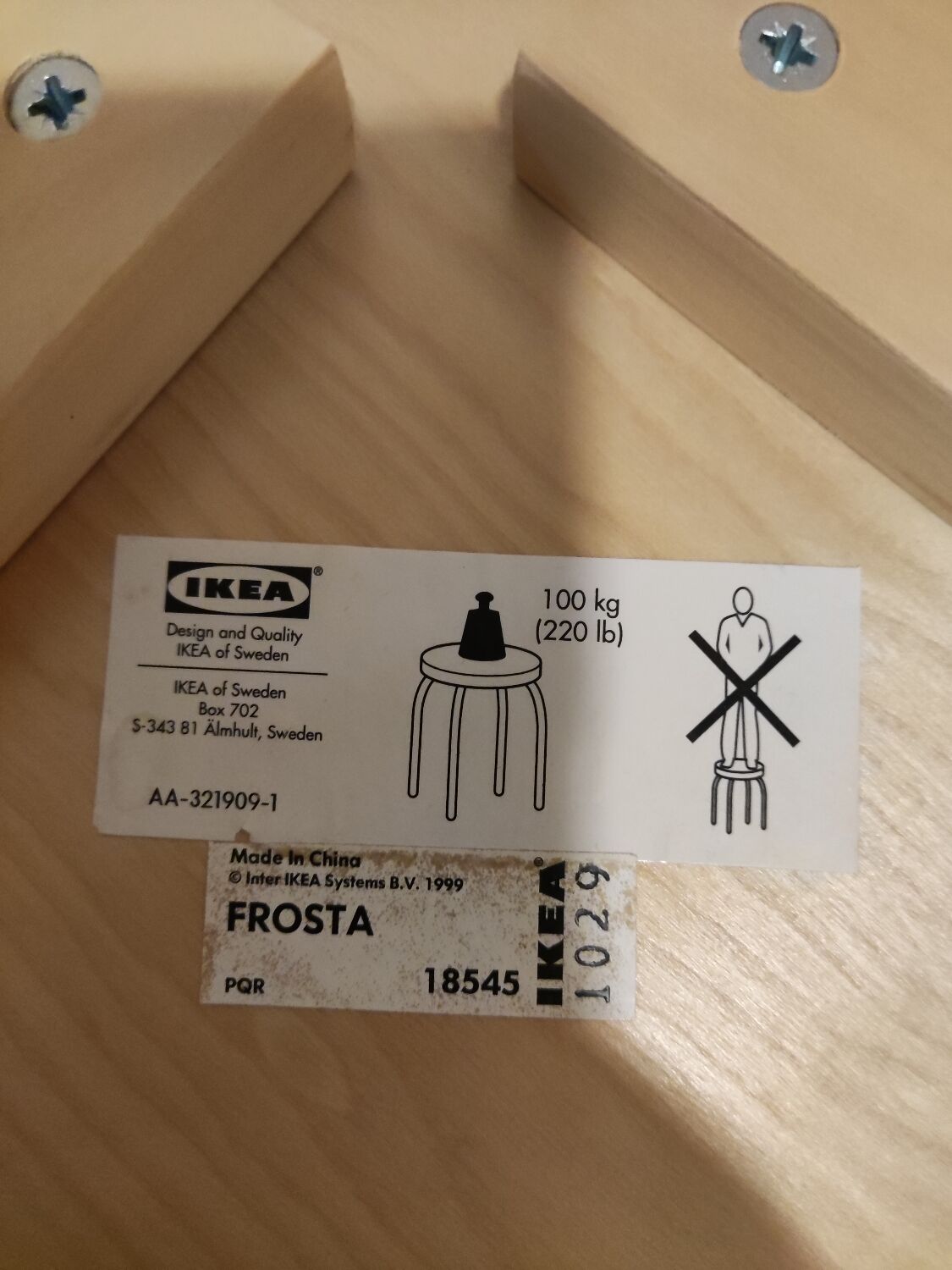 Set of 3 Ikea Frosta stools