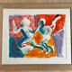 Painting "the Satyrs" by Pierre Ambrogiani, expressionist painter from Marseille
