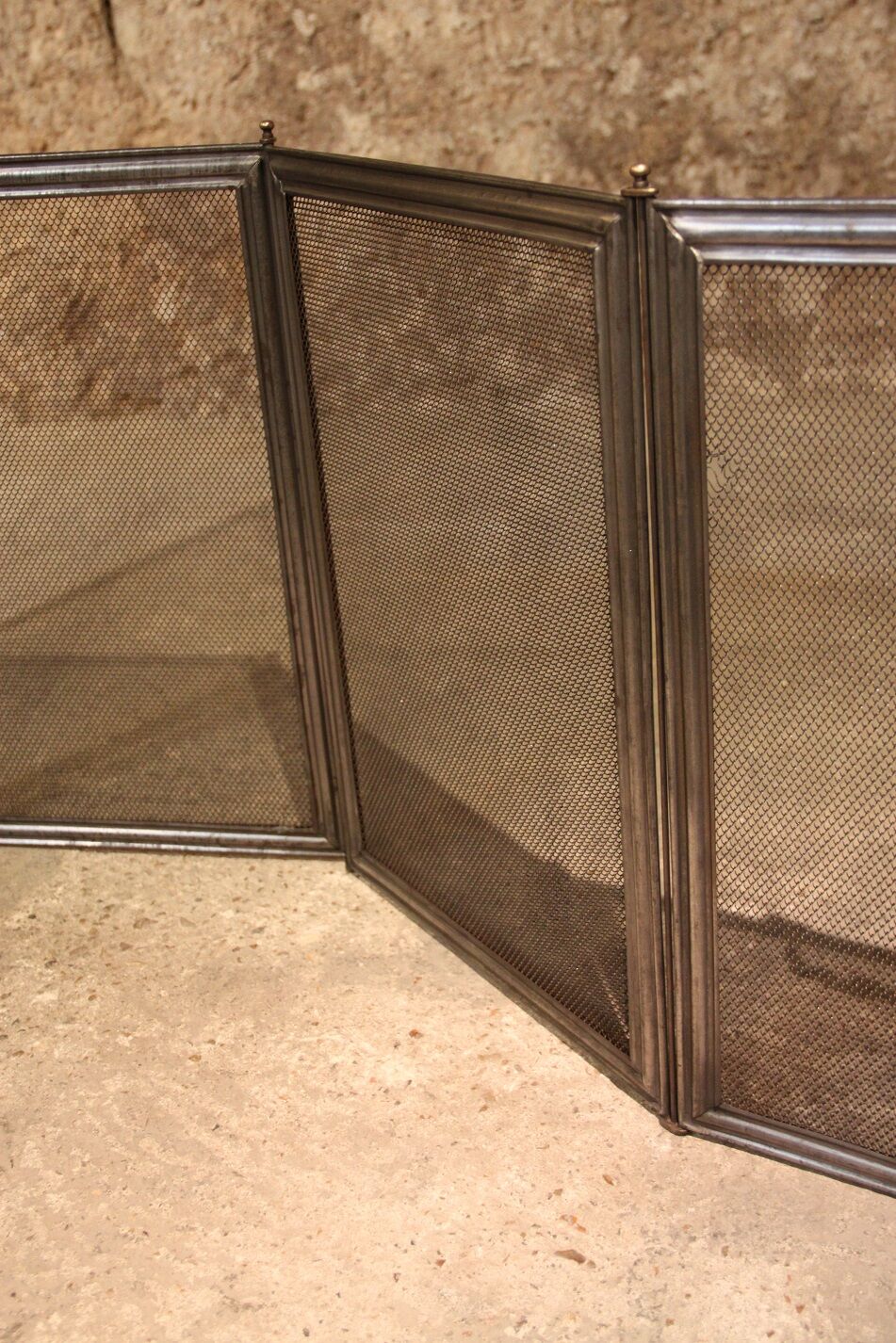 old brass foldable fire barrier