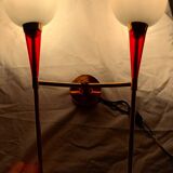 Pair of double wall lights Arlus Paris 1960
