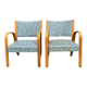 Pair of Steiner Bow Wood armchairs from 1950.