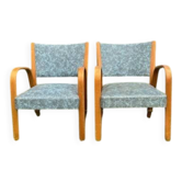 Paire de fauteuils Steiner série Bow Wood 1950