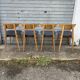 (Lot) 4 chaises Baumann Fontania (restaurées) 1960
