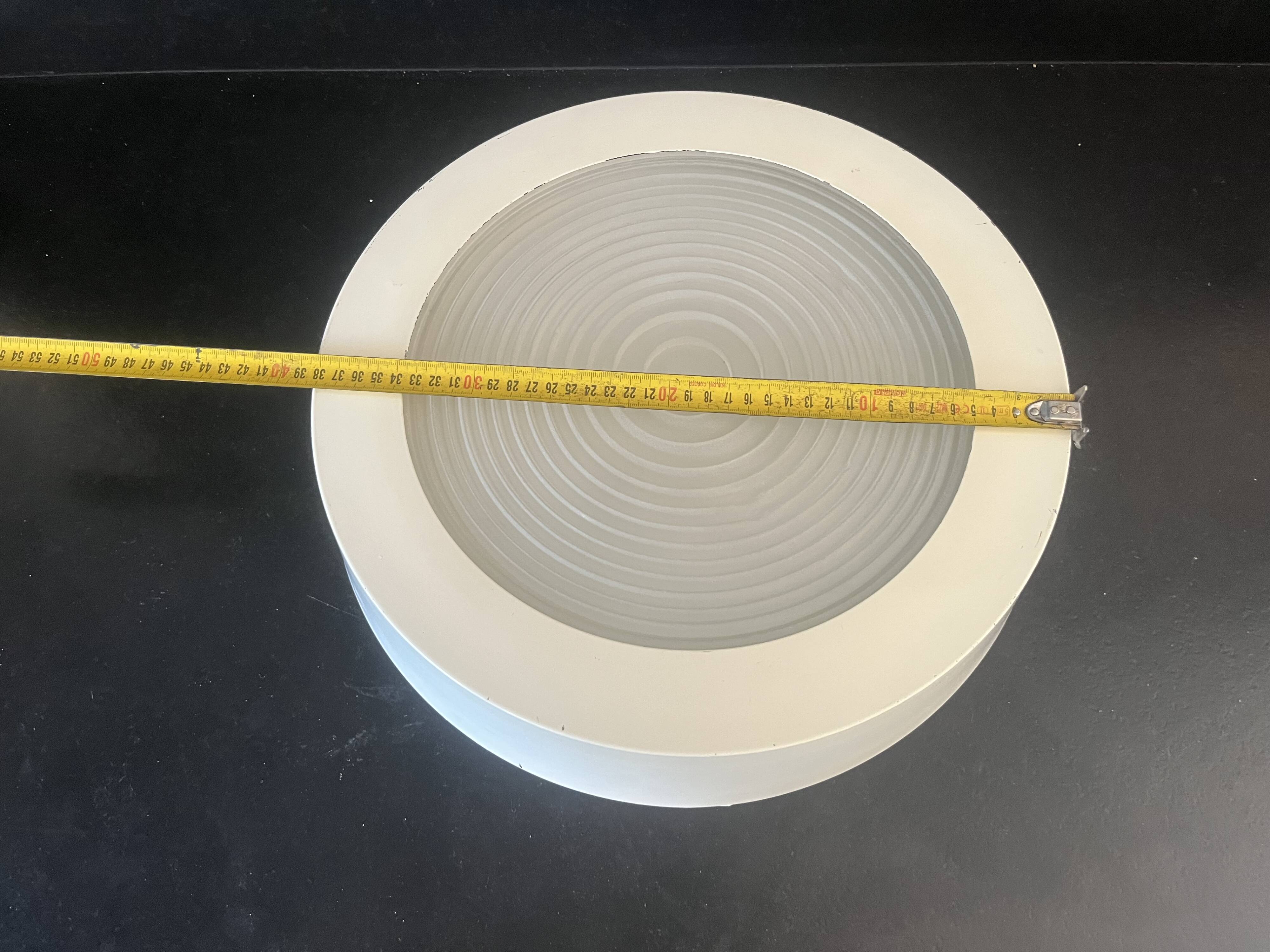 Lacquered metal Holophane ceiling light