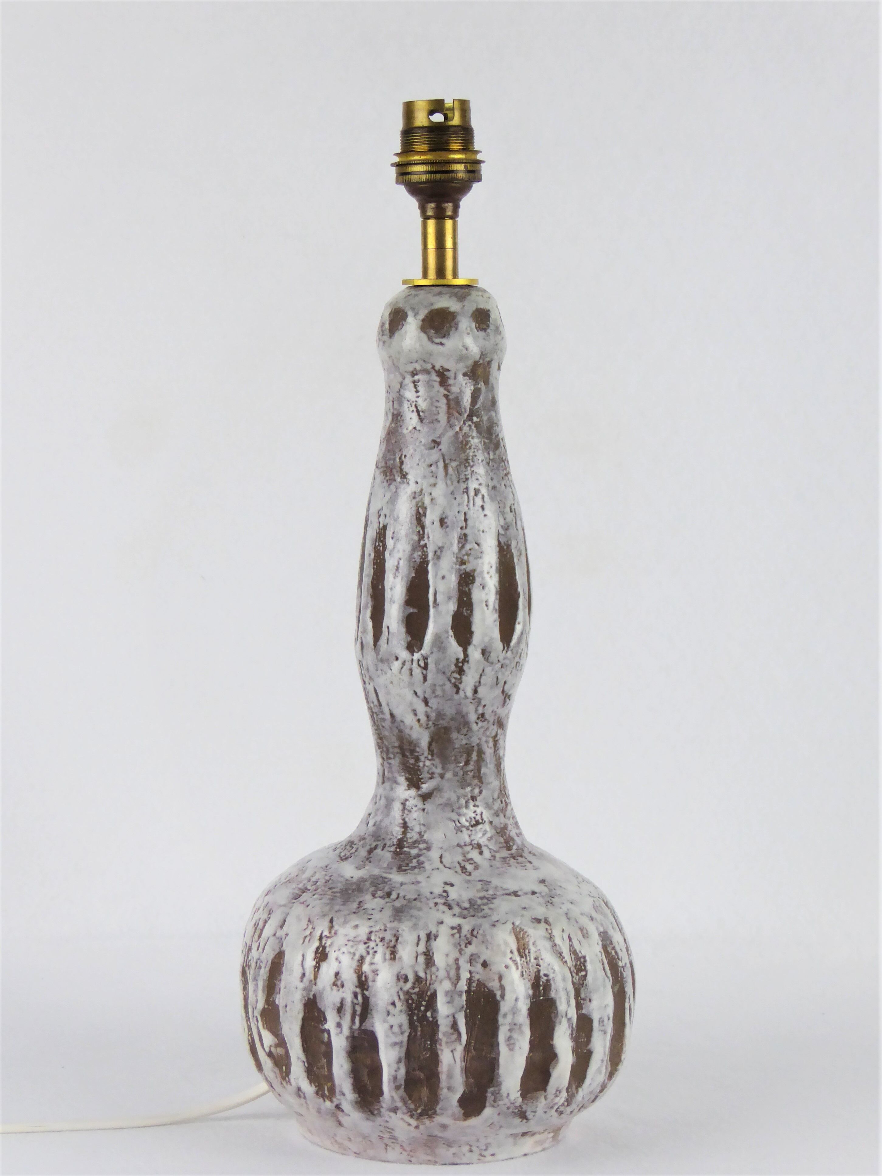 Lampe coloquinte céramique 1950