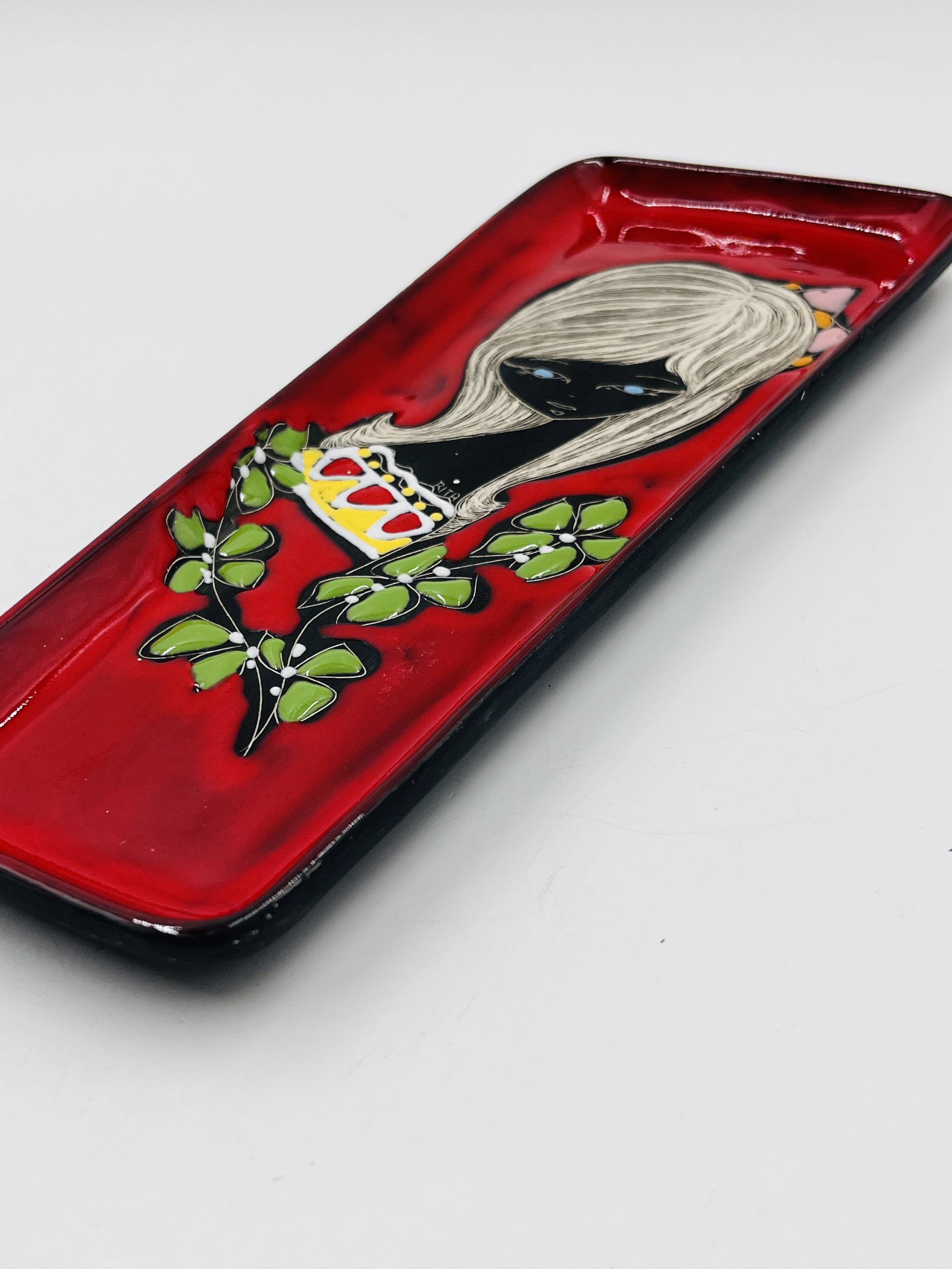 San Marino catchall tray signed Rita