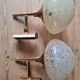 Paire d'appliques laiton et verre givré 1960