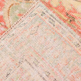 Peach red & beige handmade vintage rug, 175x251cm