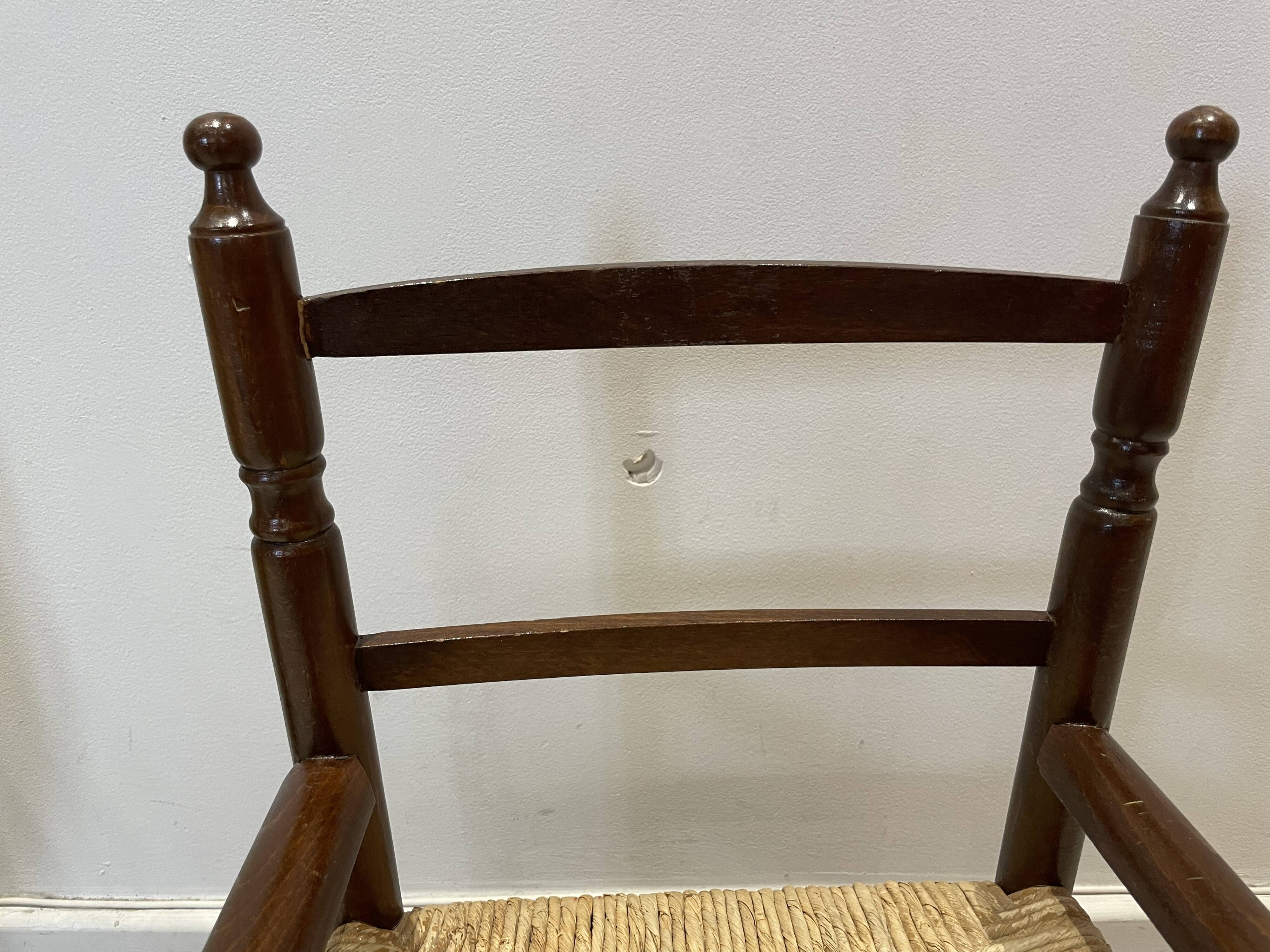 Children's straw armchair