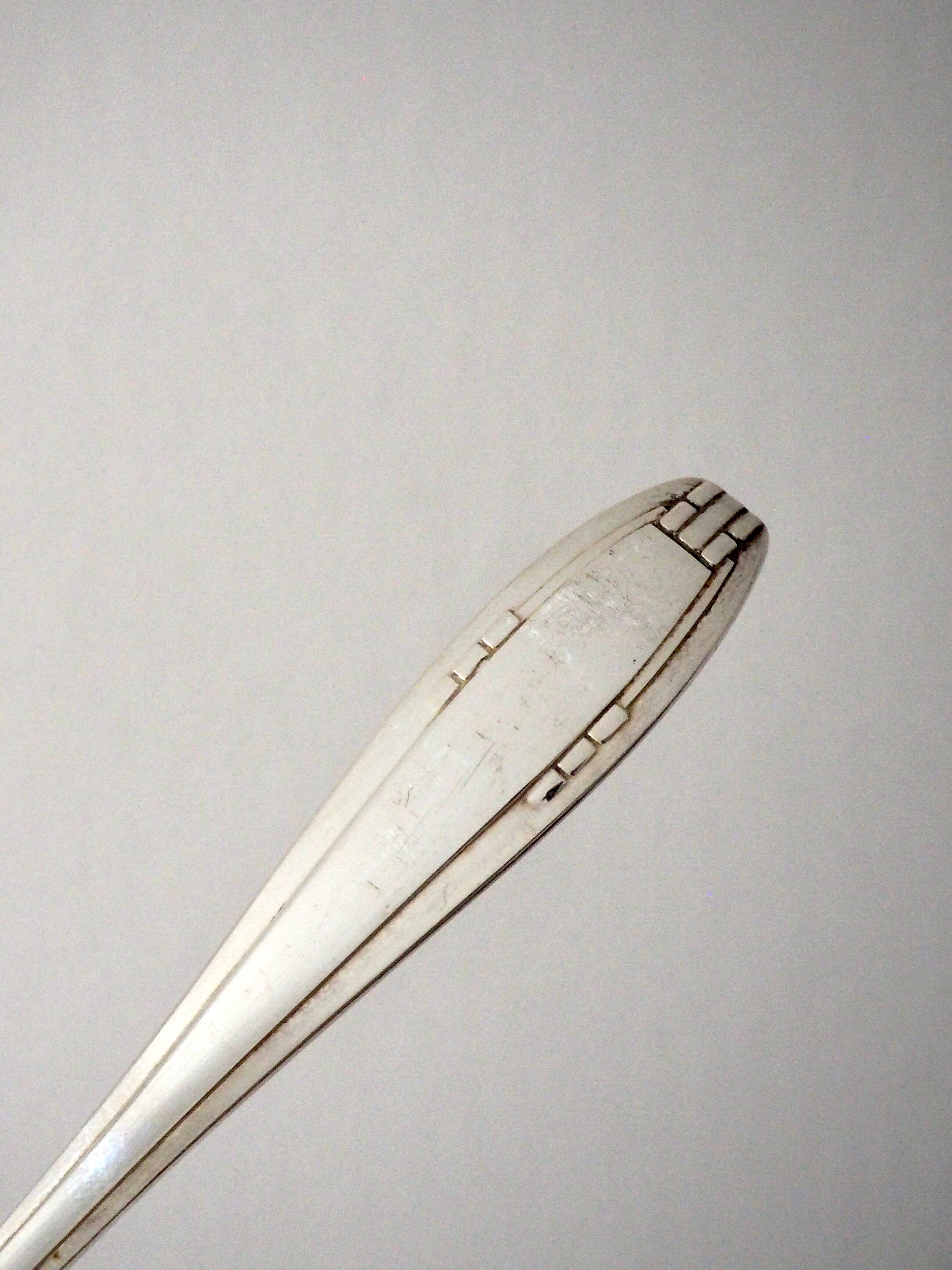 Set of 12 small silver spoons Art Deco