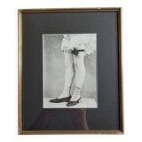 Original photogravure on glossy paper, Model in stockings and shoes 1900
