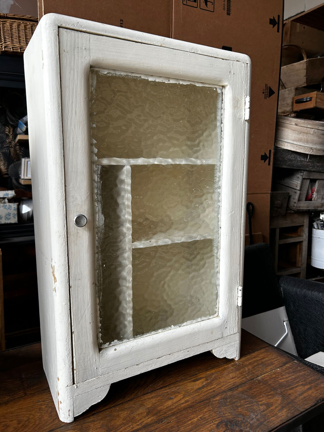 Small wooden display cabinet