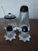 Salt shaker, pepper shaker, mustard pot, sugar bowl in crystal.