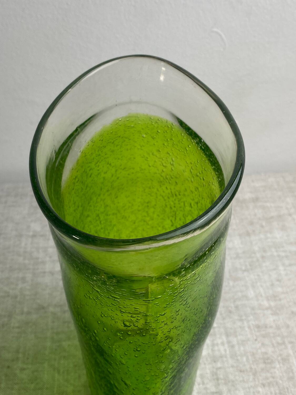 Vintage bubble glass vase