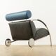 Fauteuil en chrome et cuir Zyklus par Peter Maly pour COR, 1984