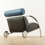 Fauteuil en chrome et cuir Zyklus par Peter Maly pour COR, 1984