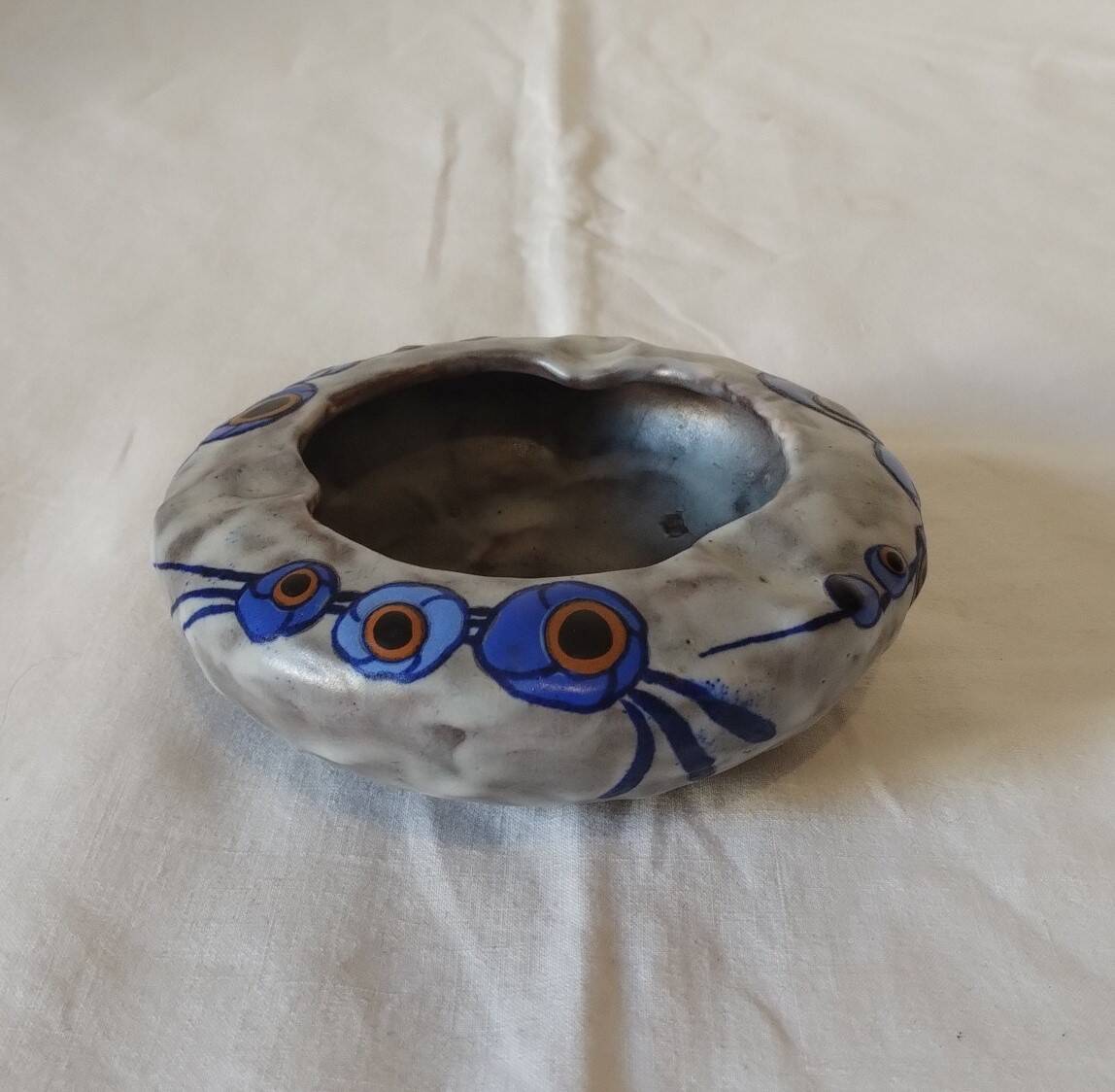 Antique ceramic ashtray by "Louis Dage"