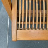 Mid-century German rattan rocking chair from Deutschen Werkstätten Hellerau, 1960s.