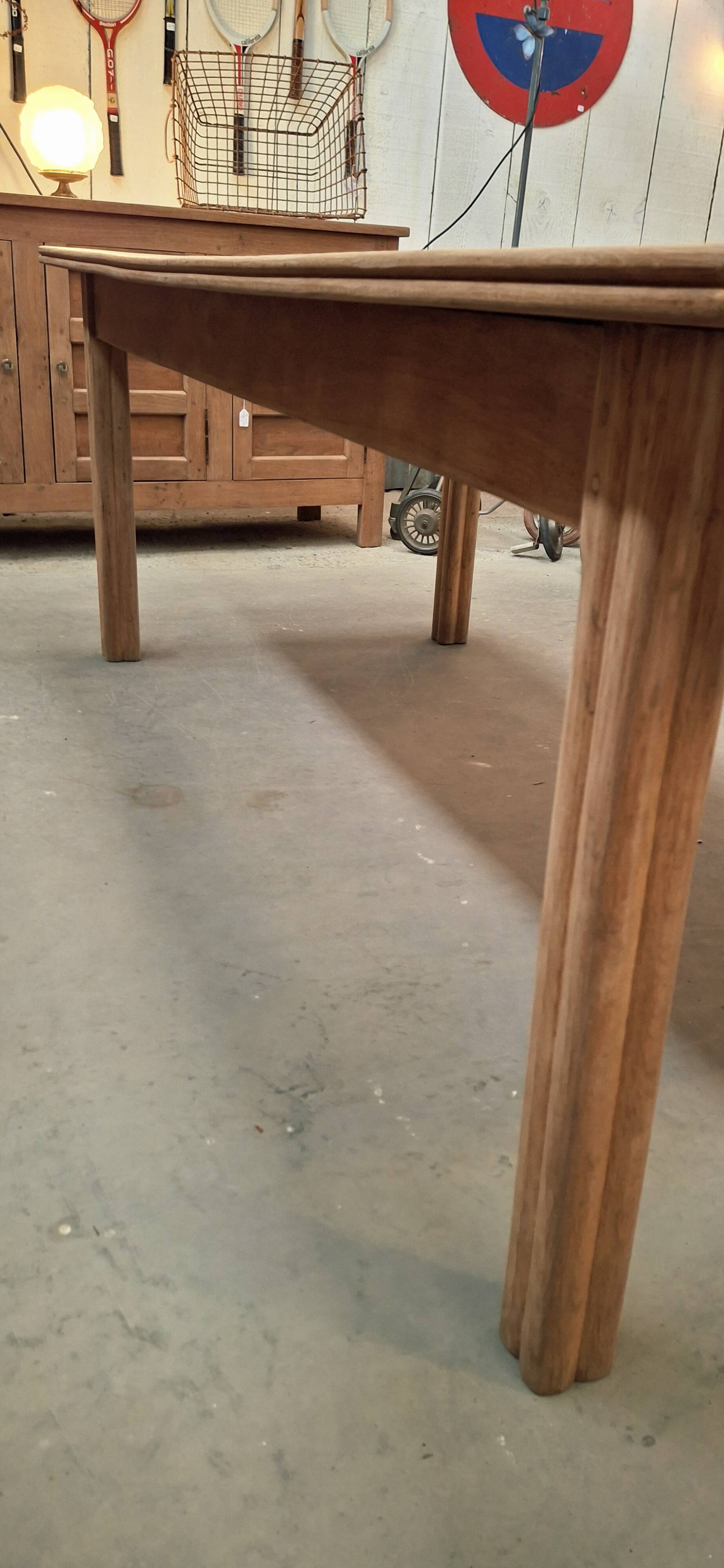 Table de ferme en chêne massif