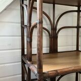 Vintage rattan bookcase from the 70s