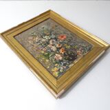 Oil painting on canvas, bouquet, signed MOBERG