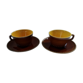 2 cups of digoin Sarreguemines lunch