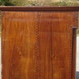 Buffet Empire, plateau en losanges, marqueterie de bois