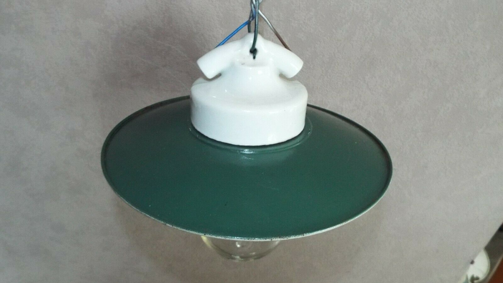 Vintage industrial porcelain suspension