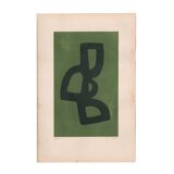 Collage on old paper signed Eawy