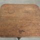 Antique English oak tilt top table from the 19th century in a unique shape