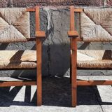 Pair of straw armchairs (Josep Torres Clavé, 1936)