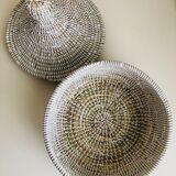 White braided basket