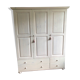 Linen wardrobe and solid pine wardrobe 180x147x42