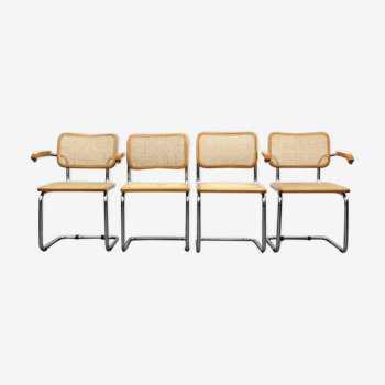 Ensemble de quatre chaises Cesca par Marcel Breuer