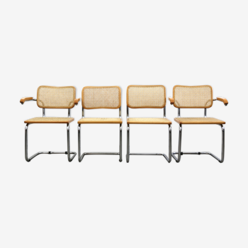 Set of four cesca chairs by Marcel Breuer