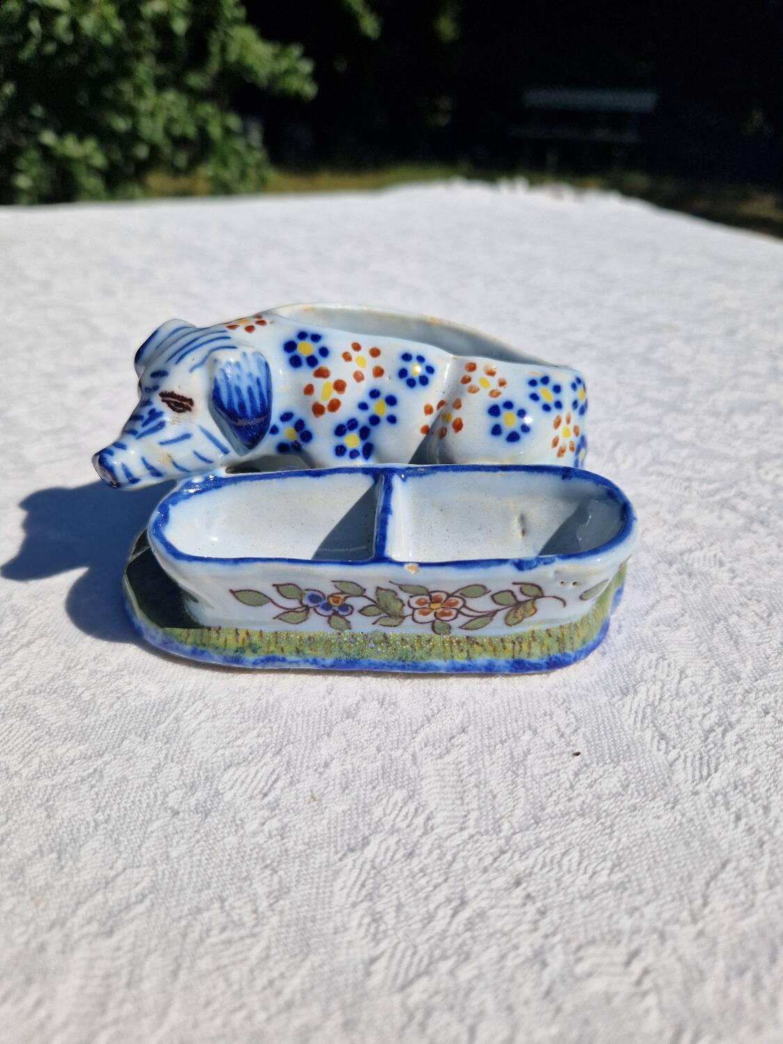 Antique 19th Century Pig-Shaped Salt and Pepper Shaker