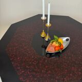 Octagonal dining table in resin, Italy 1970s