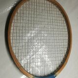Vintage blue flash wood badminton racket