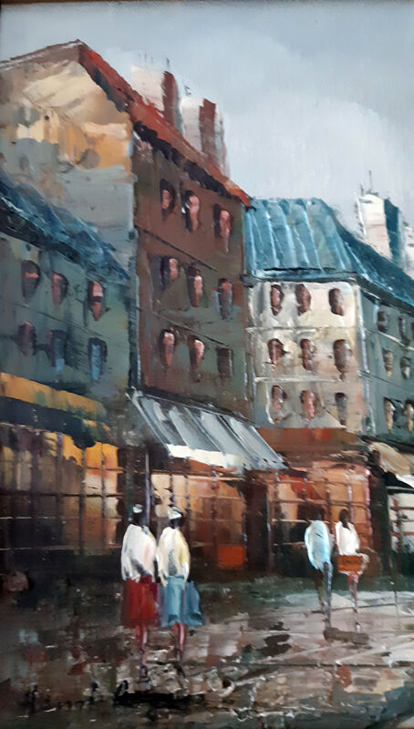 Tableau of a Parisian scene after Henri Rogers.