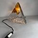 Mazzega Nason Murano orange pyramid lamp 1970 vintage Italy