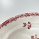 Oval dish "Fontange" Sarreguemines, red, 1920-1950