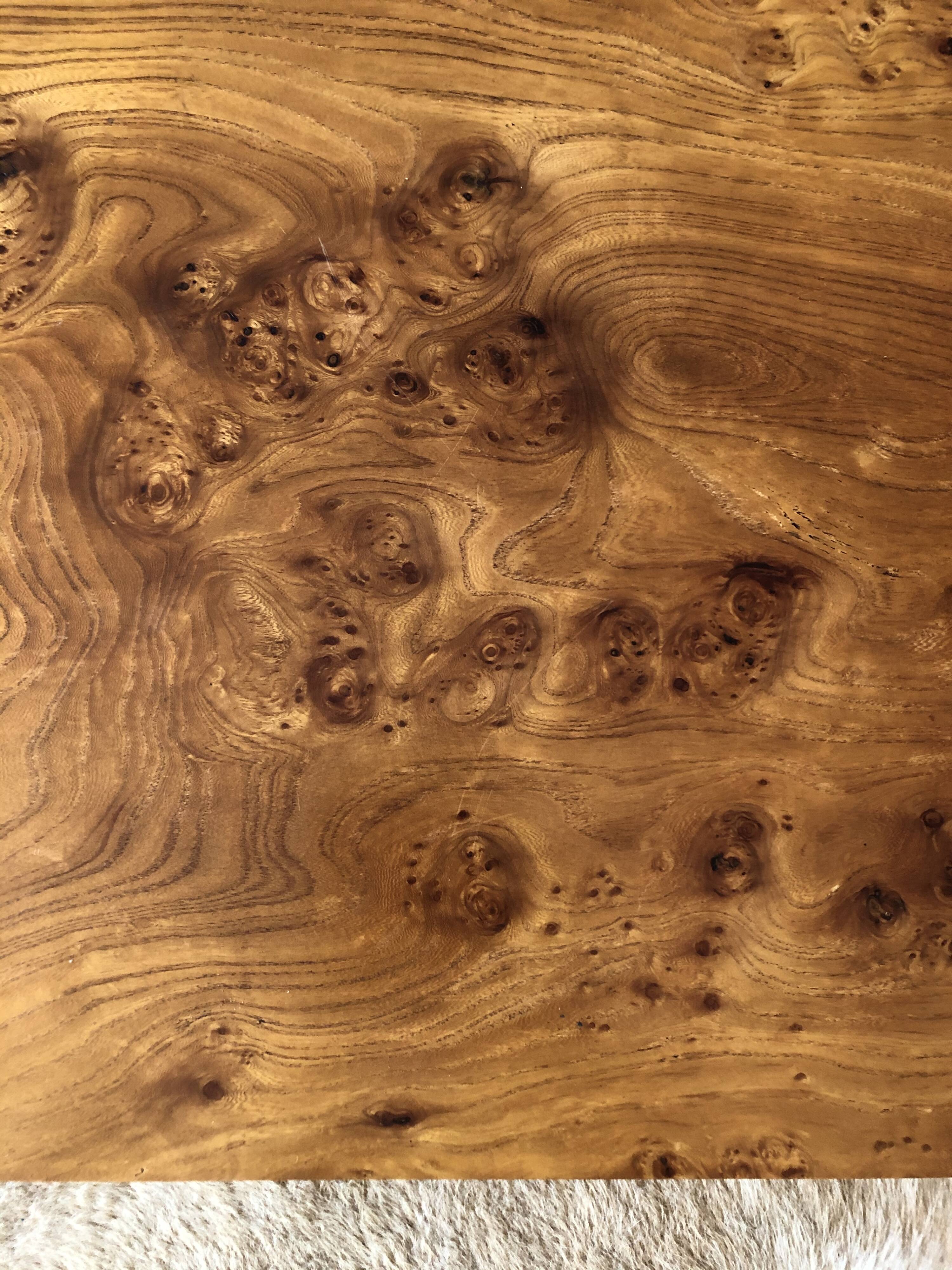 Vintage walnut magnifying glass coffee table