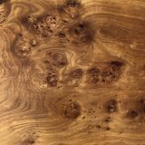 Vintage walnut magnifying glass coffee table